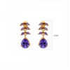 Tanzanite Color Stone Studded Evening Party Wear Necklace & Earring Set FN-1087