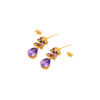 Tanzanite Color Stone Studded Evening Party Wear Necklace & Earring Set FN-1087