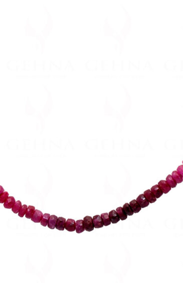 Emerald, Ruby & Blue Sapphire Gemstone Faceted Bead Necklace NP-1088