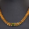 Peridot Color Stone Studded Stylish Necklace & Earrings Set FN-1088