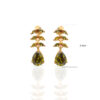 Peridot Color Stone Studded Stylish Necklace & Earrings Set FN-1088