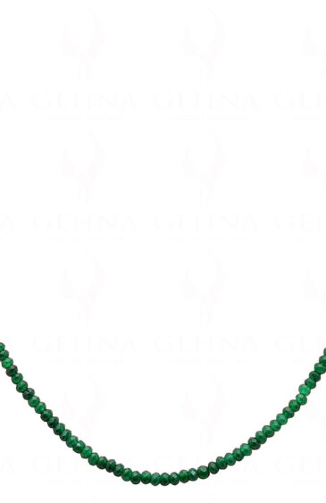 Zambian Emerald Gemstone Faceted Bead Necklace NP-1089