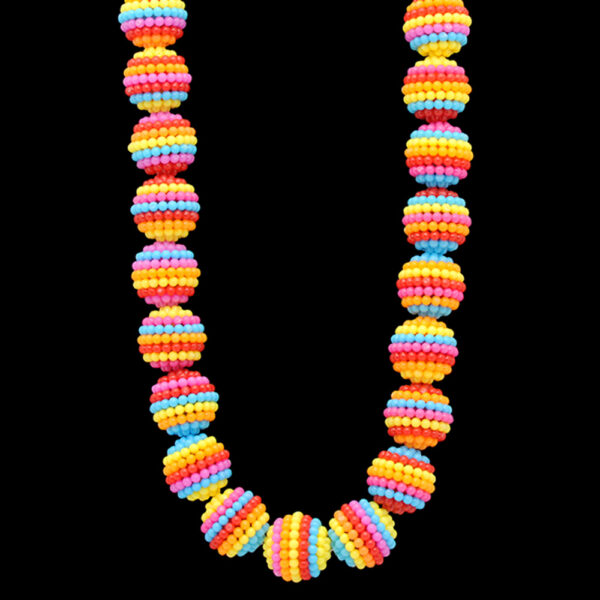 Multicolor Color Stone Studded Stylish Necklace & Earrings Set FN-1089