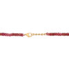 Pink Tourmaline & Simulated Diamond Studded Necklace & Earrings Set FN-1090