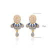 Sapphire, Pearl & Topaz Gemstone Studded Necklace & Earring Set FN-1091