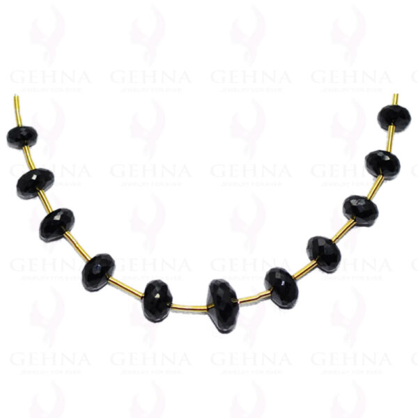 11 Loose Piece of Black Spinel Gemstone Round Faceted Bead Necklace NS-1092