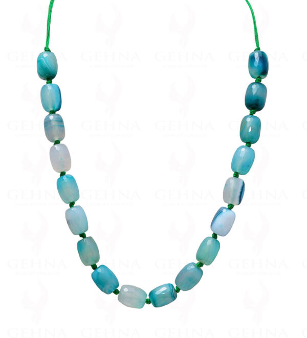 Multi Color Onyx Gemstone Dholki Shaped Bead Strand Necklace NS-1093