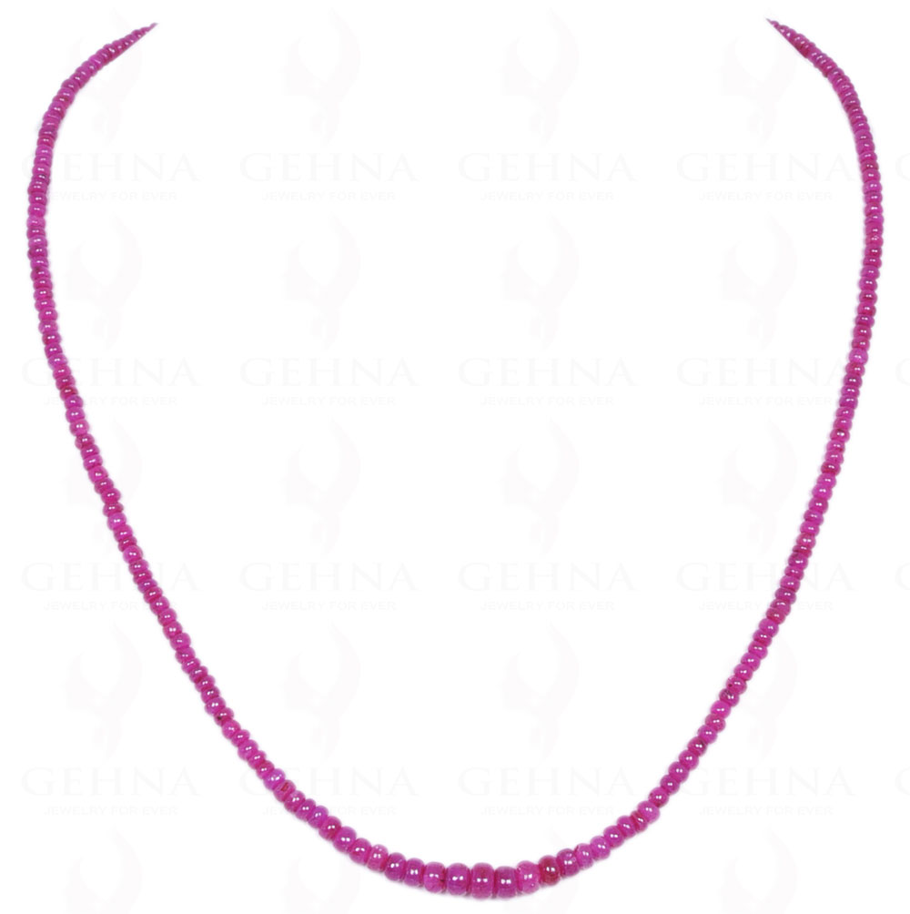 Ruby Gemstone Round Cabochon Bead Strand NP-1095