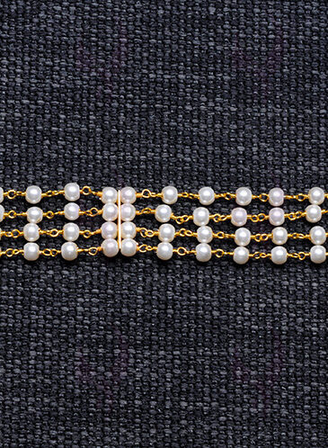 4 Rows Of Natural Sea Water Pearl Bracelet BS-1099