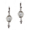 Pearl & Simulated Diamond Studded Spiral Shape Earrings FE-1099