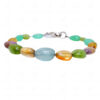 Chrysoprase, Citrine, Amethyst, Peridot, Aquamarine Gemstone Bracelet BS-1100