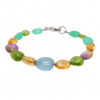 Chrysoprase, Citrine, Amethyst, Peridot, Aquamarine Gemstone Bracelet BS-1100