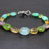 Chrysoprase, Citrine, Amethyst, Peridot, Aquamarine Gemstone Bracelet BS-1100