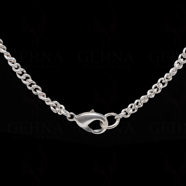 White Quartz Gemstone Knotted In.925 Sterling Silver Chain CS-1100