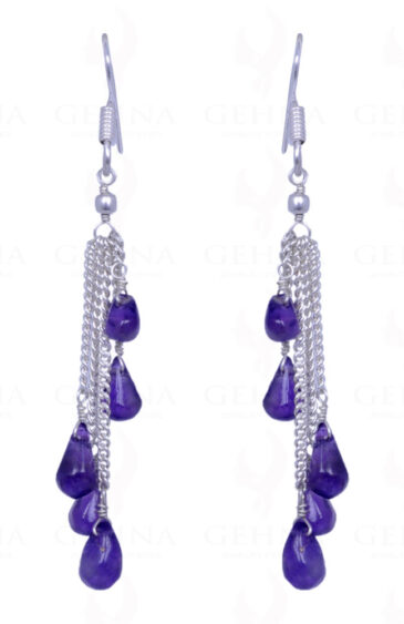 Amethyst Drops Earrings Made In .925 Sterling Silver ES-1101