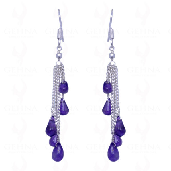 Amethyst Drops Earrings Made In .925 Sterling Silver ES-1101