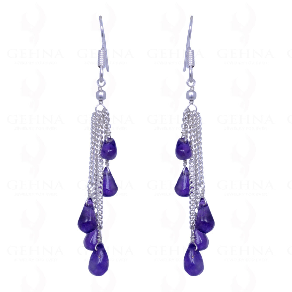 Amethyst Drops Earrings Made In .925 Sterling Silver ES-1101