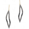 Yellow & Black Rhodium Plated Dangle Earrings FE-1101