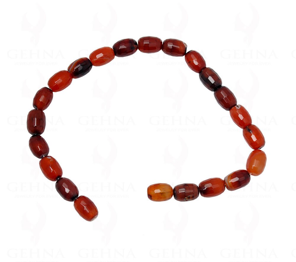 Multi Color Onyx Gemstone Faceted Dholki Shaped Bead Strand Necklace NS-1101