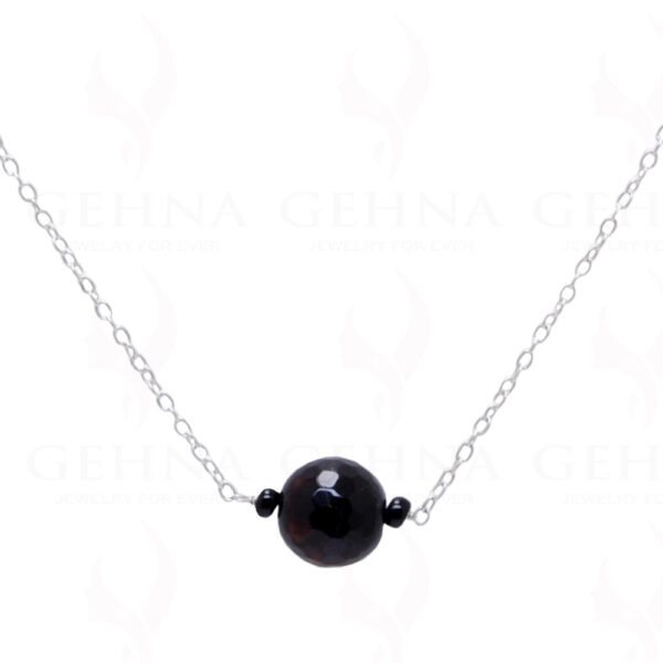 Blood Agate Gemstone Knotted In.925 Sterling Silver Chain CS-1101