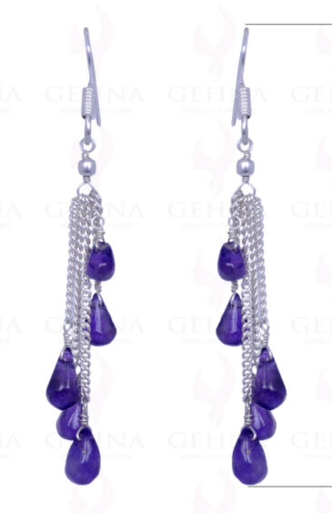 Amethyst Drops Earrings Made In .925 Sterling Silver ES-1101