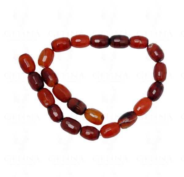 Multi Color Onyx Gemstone Faceted Dholki Shaped Bead Strand Necklace NS-1101