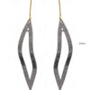 Yellow & Black Rhodium Plated Dangle Earrings FE-1101