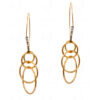 Simulated Diamond Studded Gold Plated Earrings FE-1102