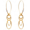Simulated Diamond Studded Gold Plated Earrings FE-1102