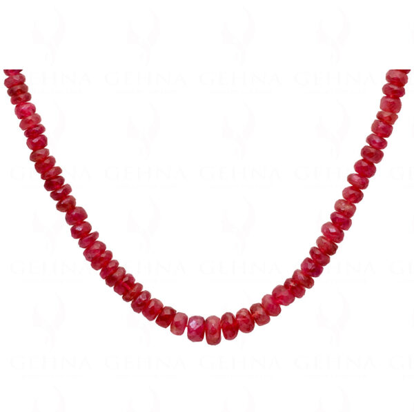 Pink Tourmaline Gemstone Round Faceted Bead Strand Necklace NS-1102