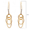 Simulated Diamond Studded Gold Plated Earrings FE-1102