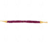 4 Rows Bracelet Of Natural Brazilian Ruby Gemstone Faceted Bead  BS-1103