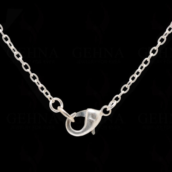 Black Onyx Gemstone Knotted In.925 Sterling Silver Chain CS-1103