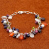 Pearl & Multi Color Percious & Semi-Precious Gemstone Bead Bracelet BS-1104