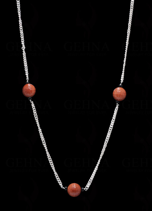 Sun Sitara Gemstone Knotted In.925 Sterling Silver Chain CS-1104