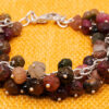 Multicolor Tourmaline Gemstone Faceted Bead Bracelet  BS-1105