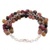 Multicolor Tourmaline Gemstone Faceted Bead Bracelet  BS-1105