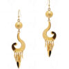 Gold Plated Round Ball Shaped Dangle Earring FE-1107