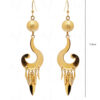 Gold Plated Round Ball Shaped Dangle Earring FE-1107