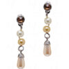 Simulated Diamond & Multi Color Pearl Studded Earring FE-1108