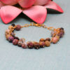Multicolor Tourmaline Gemstone Melon Shape Bead Bracelet  BS-1108