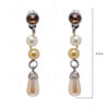 Simulated Diamond & Multi Color Pearl Studded Earring FE-1108