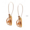 Mother Of Pearl Studded Gold Plated Earrings FE-1109