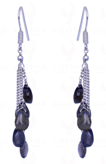 Labradorite Gemstone Almond Shape Earrings Made In .925 Sterling Silver ES-1111