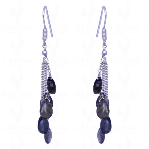 Labradorite Gemstone Almond Shape Earrings Made In .925 Sterling Silver ES-1111