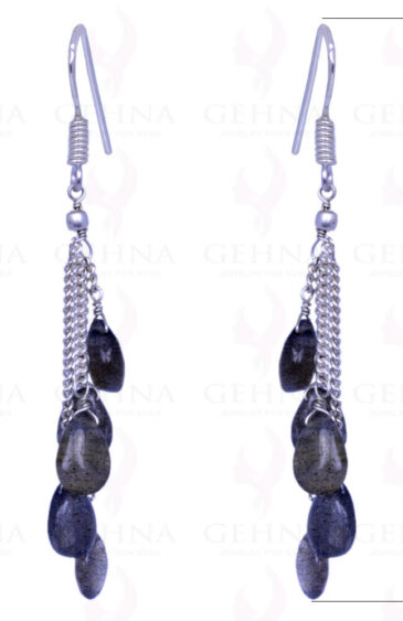 Labradorite Gemstone Almond Shape Earrings Made In .925 Sterling Silver ES-1111
