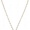 Pearl & Emerald Gemstone Knotted Chain In .925 Sterling Silver Cm1113