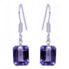 Amethyst Gemstone Earrings Made In .925 Sterling Silver ES-1113