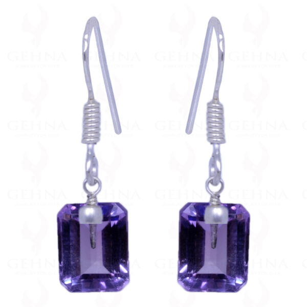 Amethyst Gemstone Earrings Made In .925 Sterling Silver ES-1113