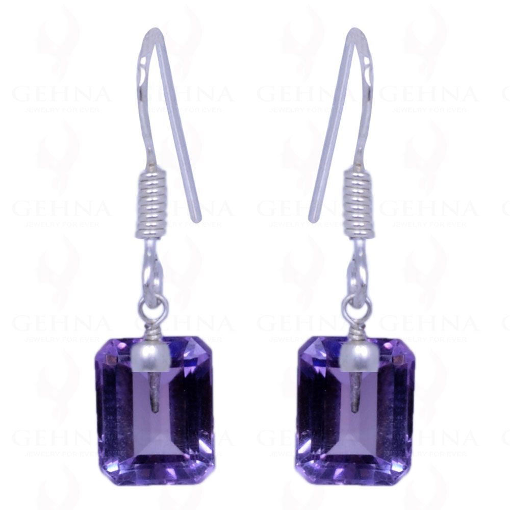 Amethyst Gemstone Earrings Made In .925 Sterling Silver ES-1113